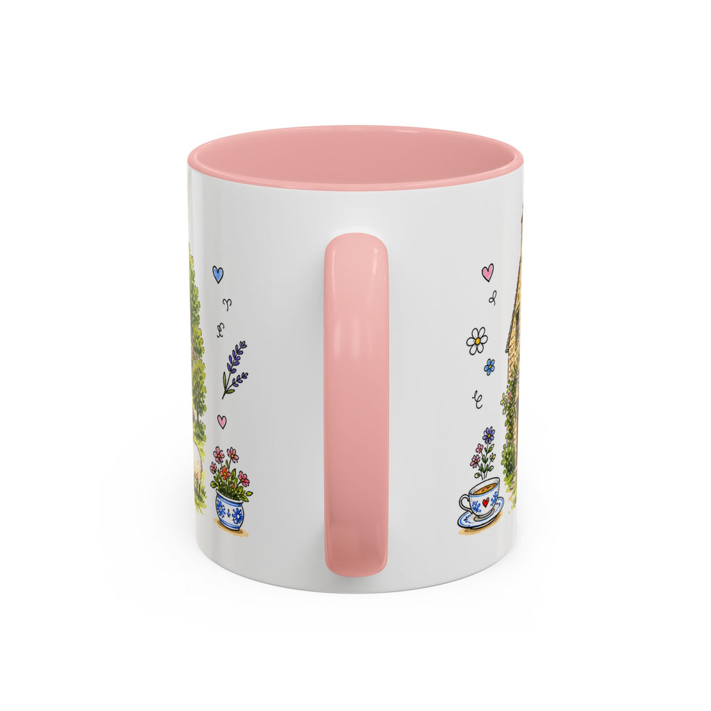 Bibury Illustrated Travel Mug | England Souvenir Accent Coffee Mug | 11oz 15oz Ceramic Cup