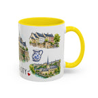 Luxembourg City Illustrated Travel Mug | City Souvenir Accent Coffee Mug | 11oz 15oz Ceramic Cup