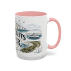 White Cliffs of Dover Mug, England Travel Souvenir, Bucket List Gift, Accent Ceramic Coffee Mug 11oz 15oz
