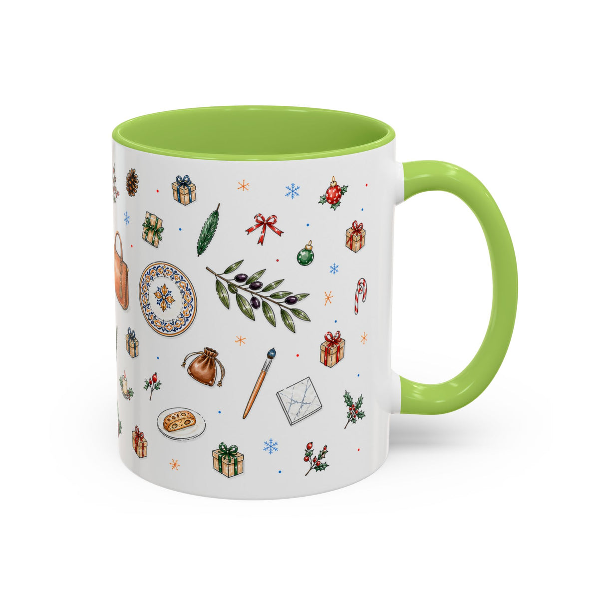 Florence Christmas Mug | Watercolor City Souvenir | Ceramic Coffee Cup (11oz 15oz)