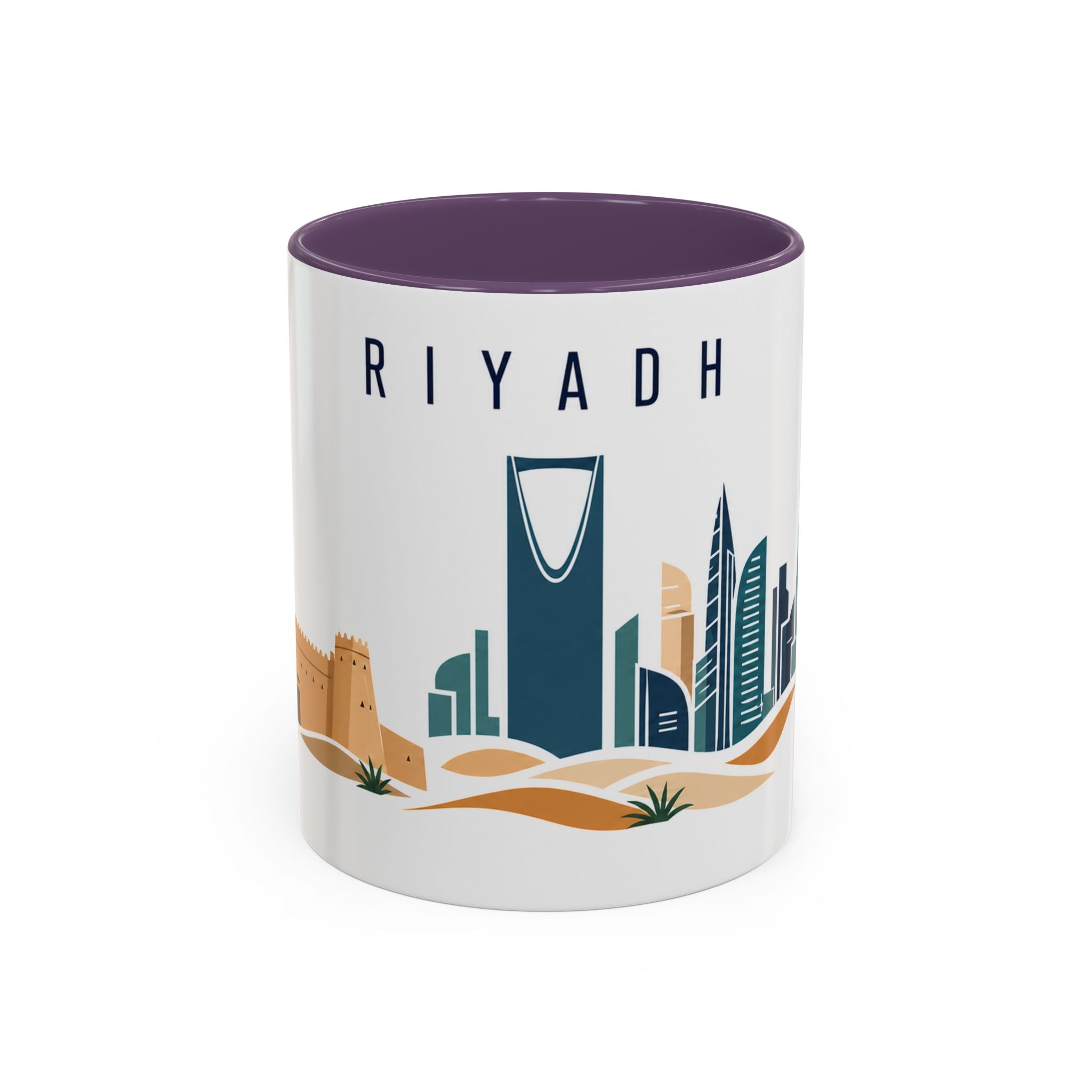 Riyadh Coffee Mug | Saudi Arabia Travel Souvenir | Porcelain Decal City Gift | 11oz 15oz Accent Mug
