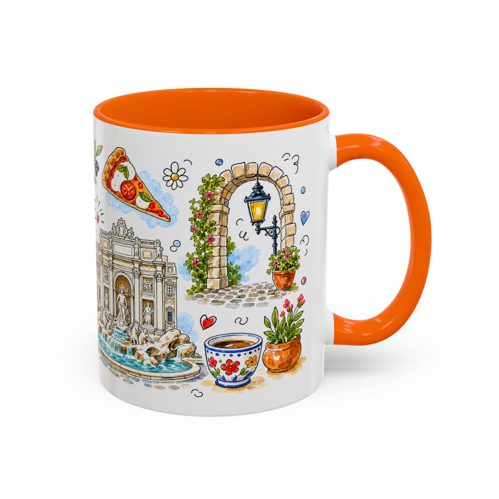 Rome Travel Mug | European City Souvenir Accent Coffee Mug | 11oz 15oz Ceramic Cup