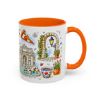 Rome Travel Mug | European City Souvenir Accent Coffee Mug | 11oz 15oz Ceramic Cup