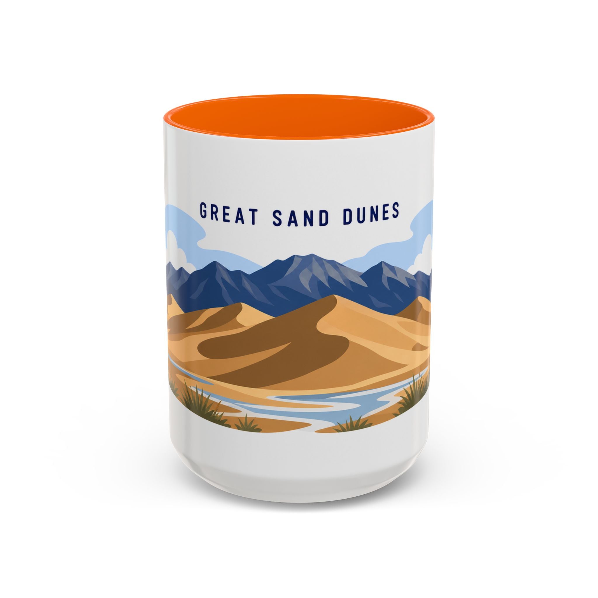 Great Sand Dunes National Park Coffee Mug | Solid Color Block Park Souvenir | 11oz 15oz Accent Mug