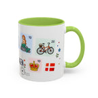 Copenhagen Coffee Mug | Postage Stamp Collage Mug | Travel Souvenir Accent Cup 11oz 15oz