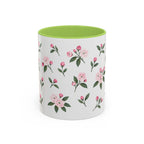 Connecticut Mountain Laurel Mug, State Flower Floral Coffee Cup, 11oz Botanical Gift