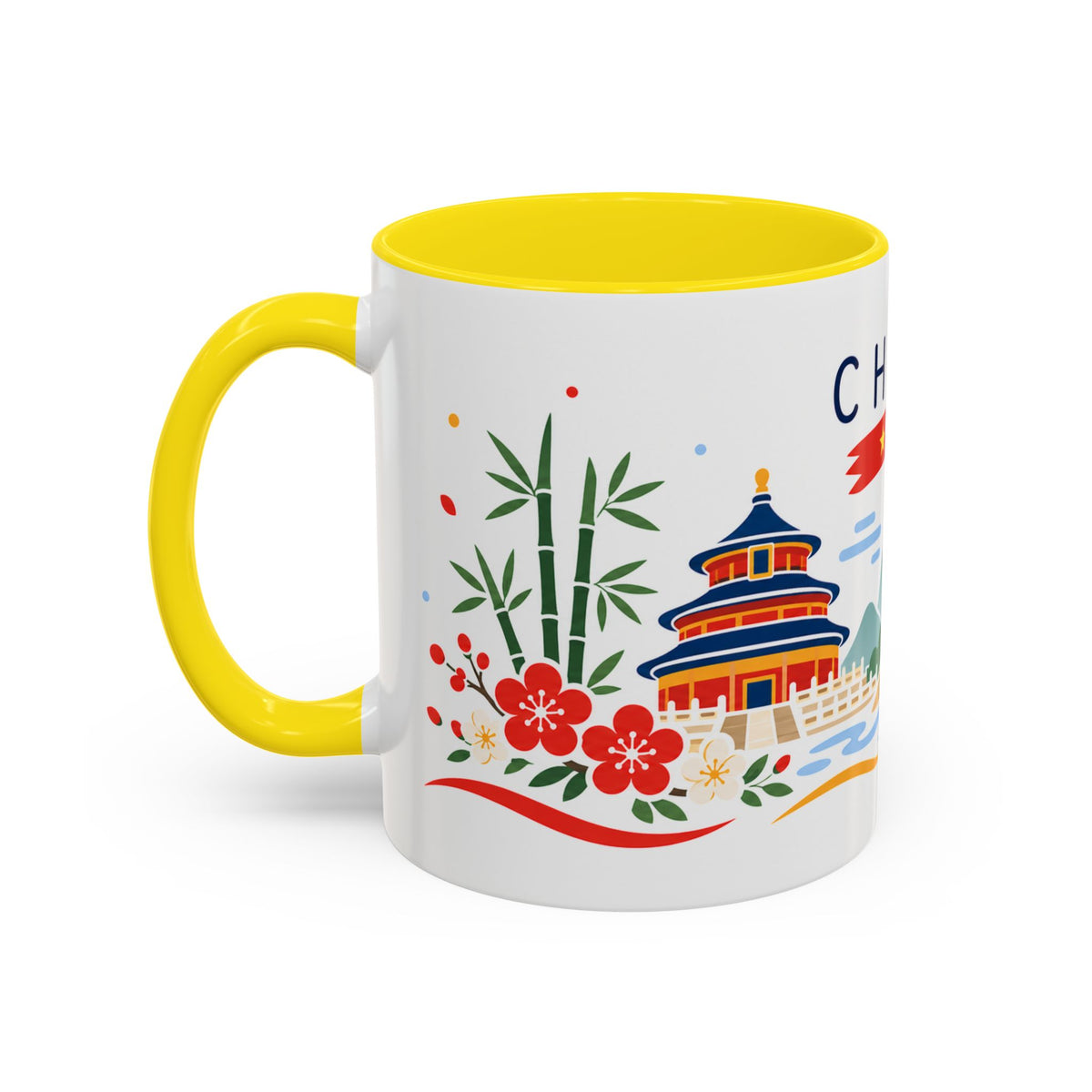China Coffee Mug | Travel Souvenir Accent Mug | Country Gift Ceramic Cup 11oz 15oz