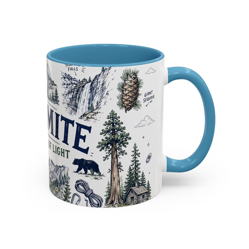 Yosemite National Park Coffee Mug | Hiking Camping Nature Gift | Accent Color Ceramic 11oz 15oz