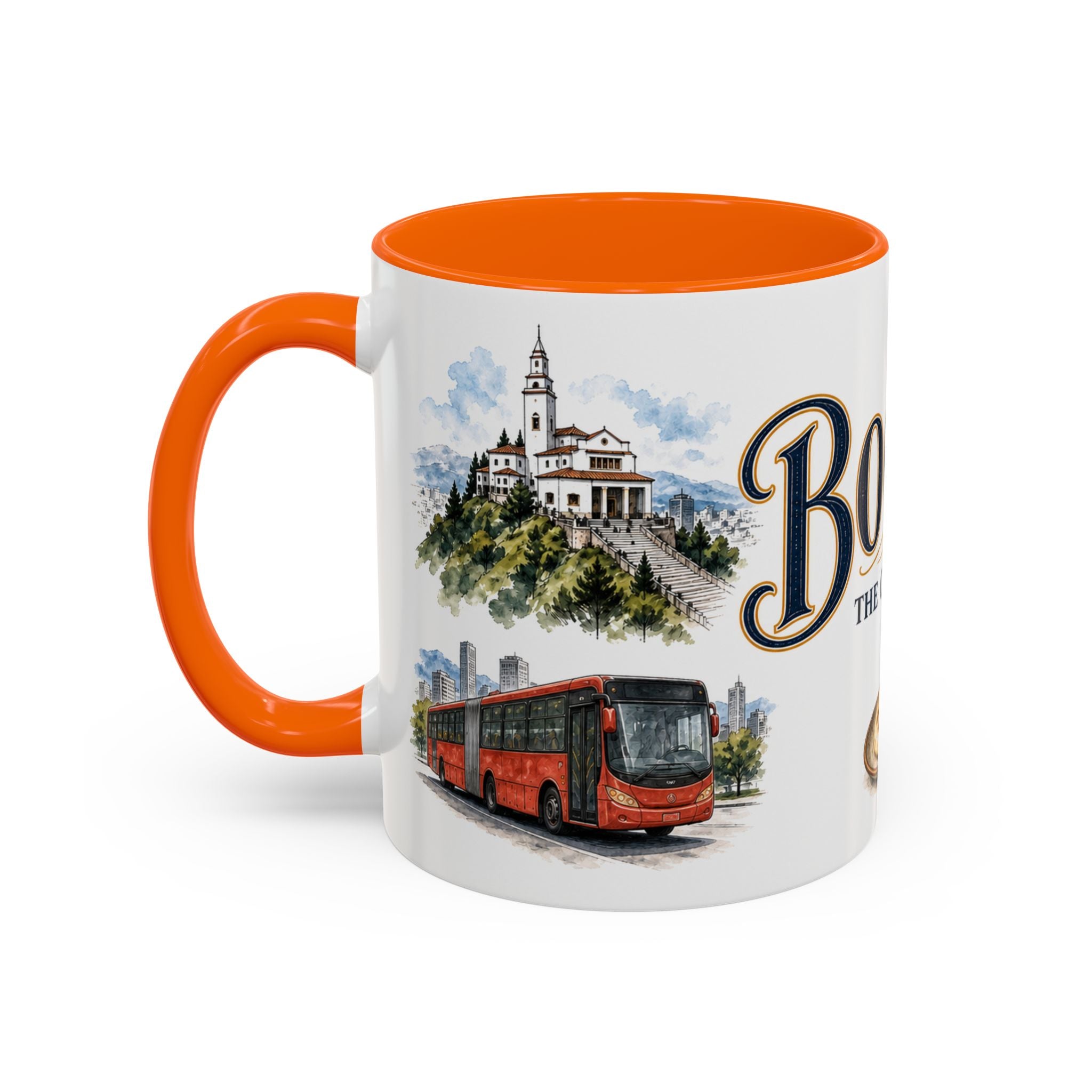 Bogota Coffee Mug | Colombia Travel Souvenir | Vintage Illustrated City Gift | 11 oz 15 oz Accent Mug