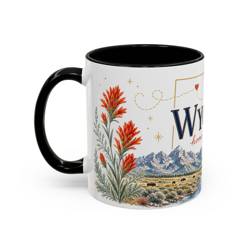 Wyoming Home State Mug | Moving Away Gift | Long Distance Friendship Coffee Cup | 11oz 15oz Accent Mug