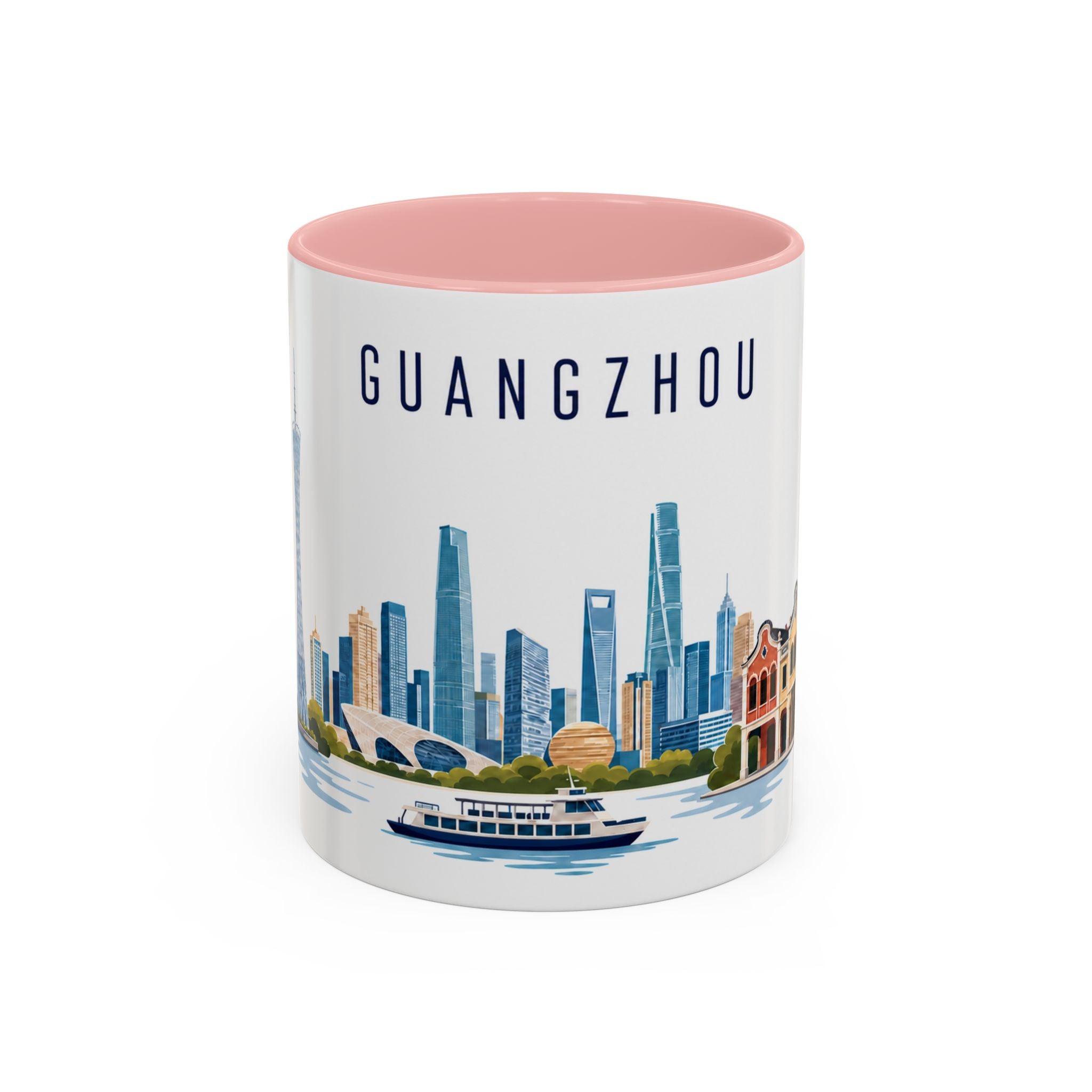 Guangzhou Coffee Mug | China Travel Souvenir | Porcelain Decal City Gift | 11oz 15oz Accent Mug