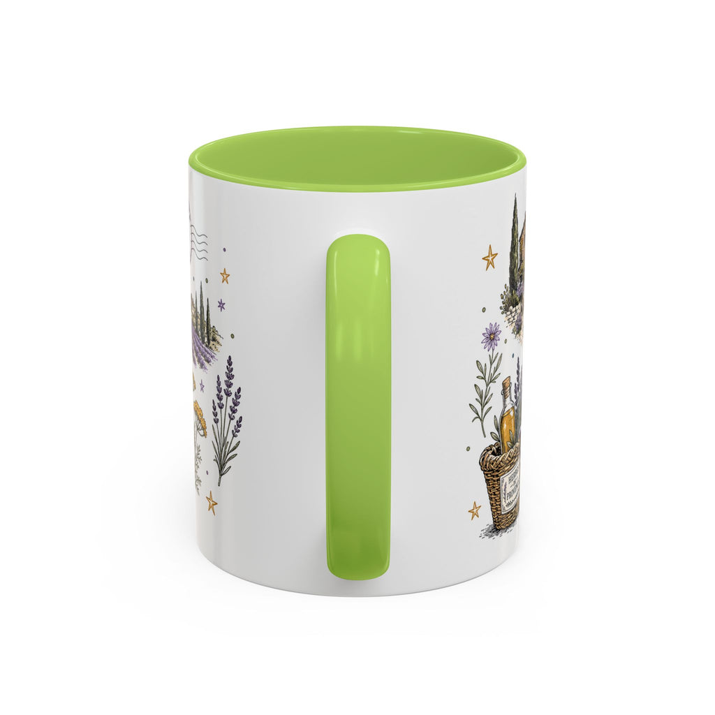 Provence Coffee Mug | Travel Destination Souvenir Gift | Accent Color Ceramic 11oz 15oz
