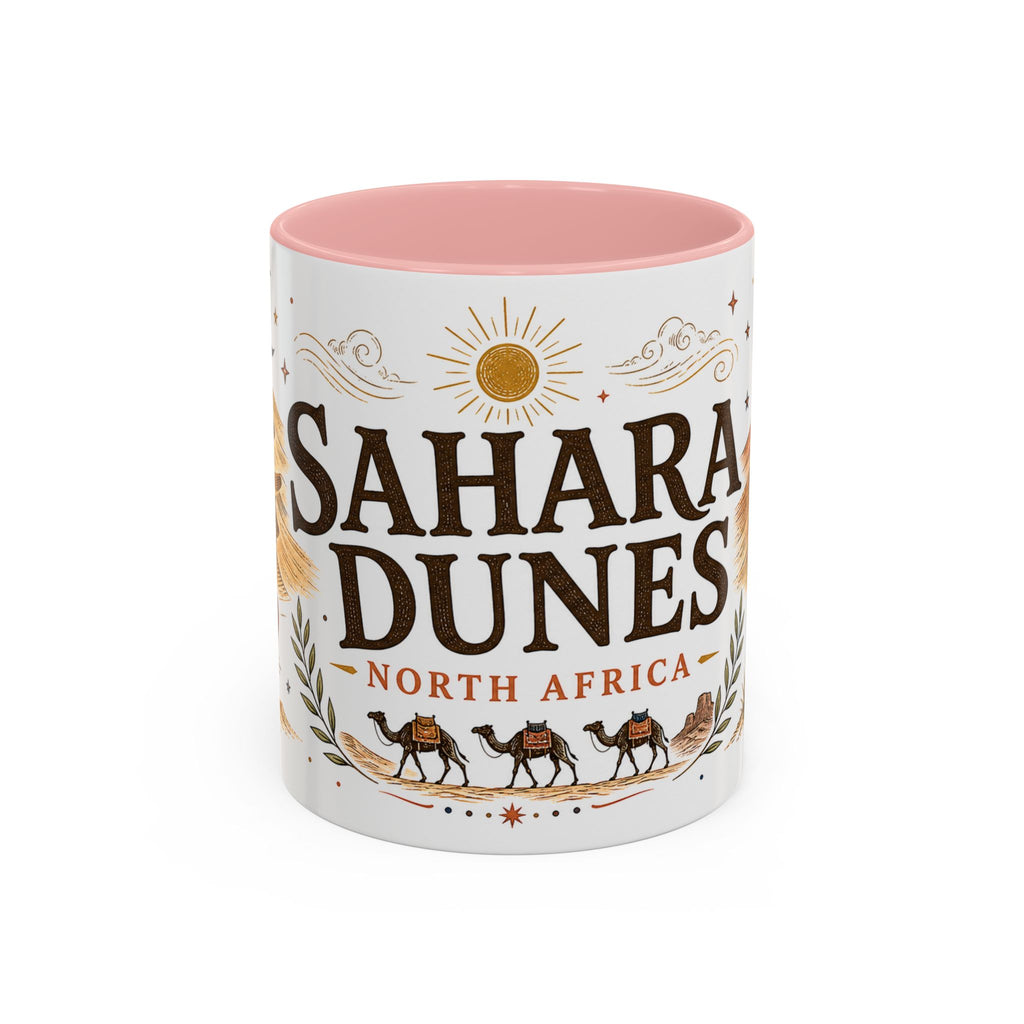 Sahara Dunes Coffee Mug | Travel Destination Souvenir Gift | Accent Color Ceramic 11oz 15oz