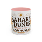Sahara Dunes Coffee Mug | Travel Destination Souvenir Gift | Accent Color Ceramic 11oz 15oz