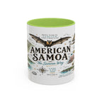 American Samoa National Park Coffee Mug | Pacific Island Rainforest Reef Gift | Accent Color Ceramic 11oz 15oz