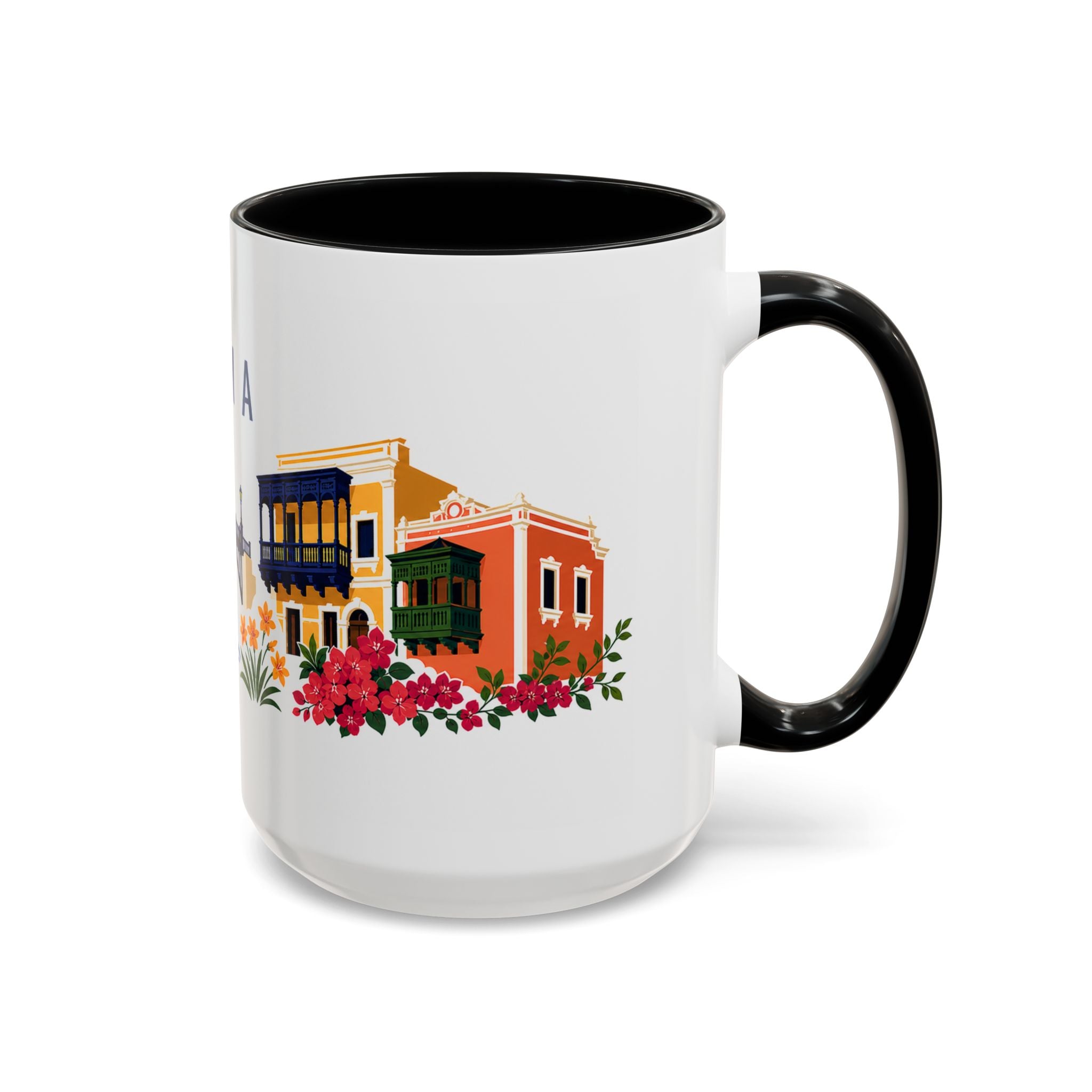 Lima Coffee Mug | Peru Travel Souvenir | Porcelain Decal City Gift | 11oz 15oz Accent Mug