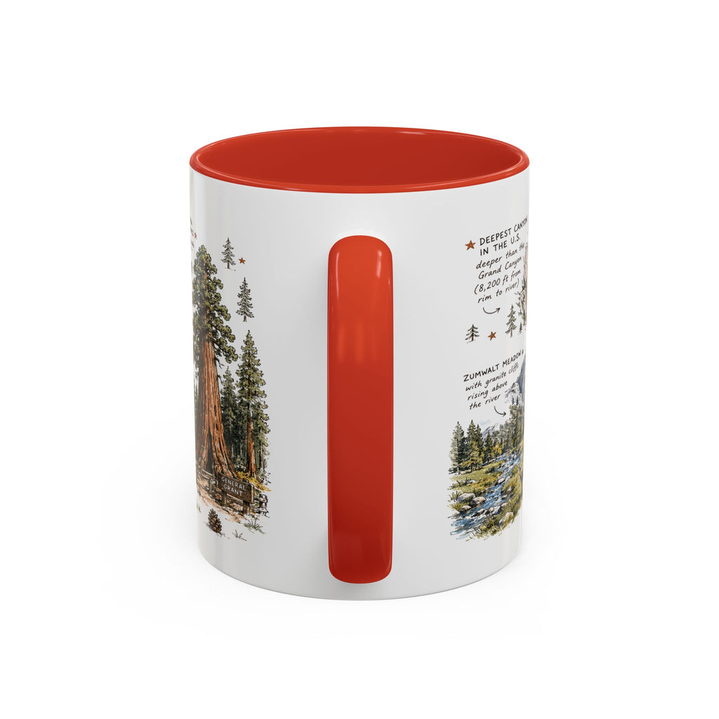 Kings Canyon National Park Coffee Mug | California Sierra Nevada Sequoia Gift | Accent Color Ceramic 11oz 15oz