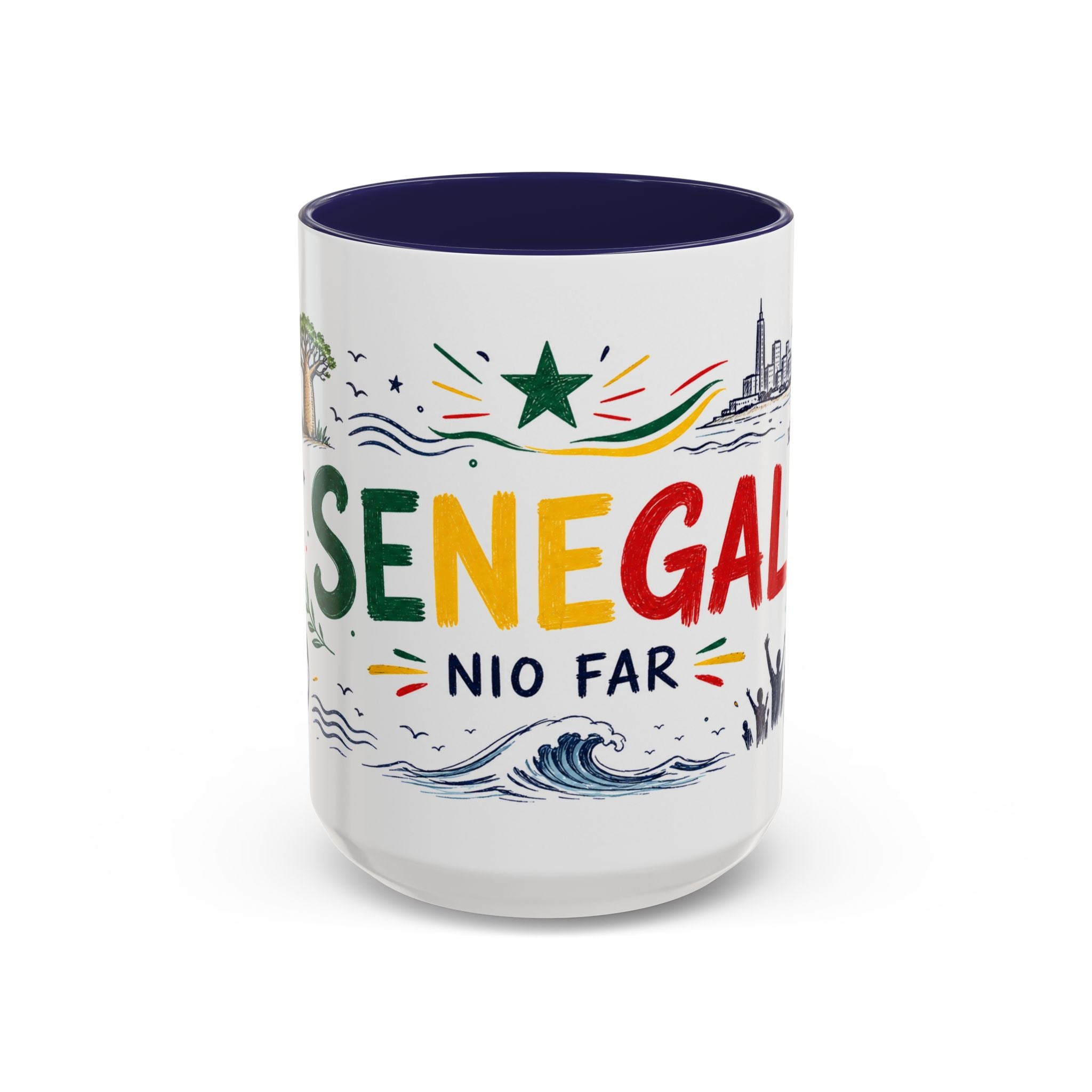 Senegal Soccer Coffee Mug | World Cup Fan Gift | Accent Color Ceramic 11oz 15oz Match Day Cup
