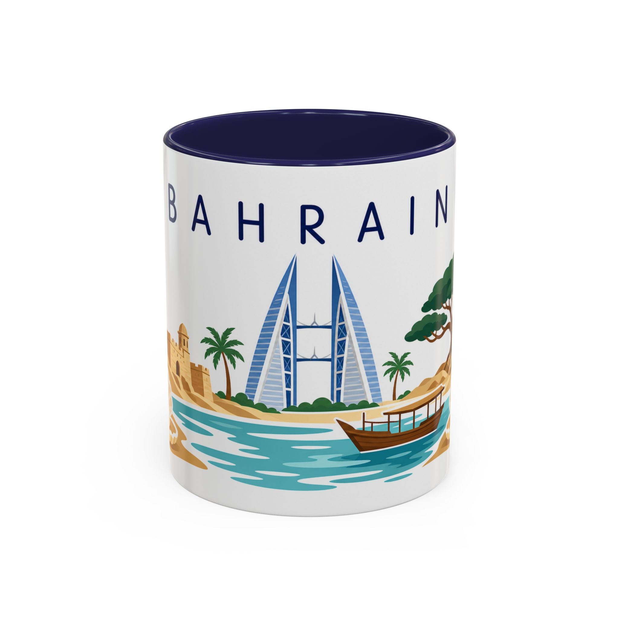 Bahrain Coffee Mug | Travel Souvenir Accent Mug | Country Gift Ceramic Cup 11oz 15oz