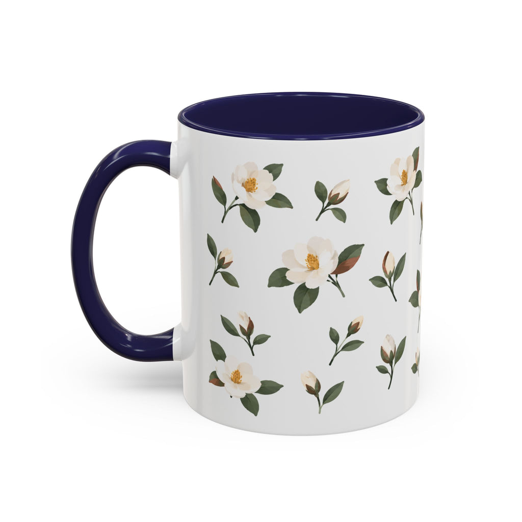 Louisiana Magnolia Mug, State Flower Floral Coffee Cup, 11oz Botanical Gift