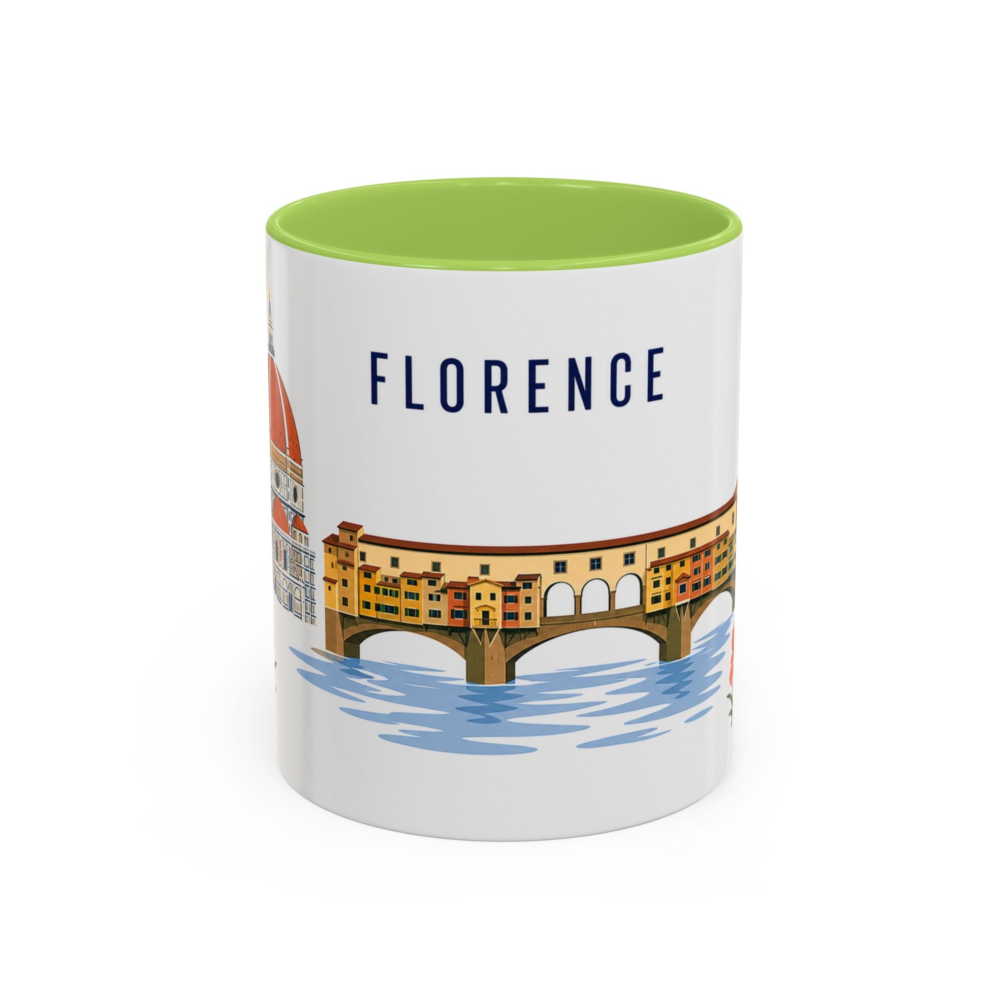 Florence Coffee Mug | Italy Travel Souvenir | Porcelain Decal City Gift | 11oz 15oz Accent Mug