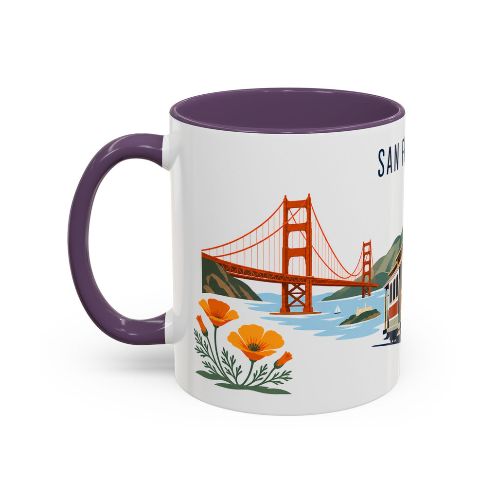 San Francisco Coffee Mug | United States Travel Souvenir | Porcelain Decal City Gift | 11oz 15oz Accent Mug