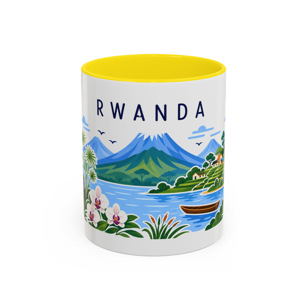 Rwanda Coffee Mug | Travel Souvenir Accent Mug | Country Gift Ceramic Cup 11oz 15oz