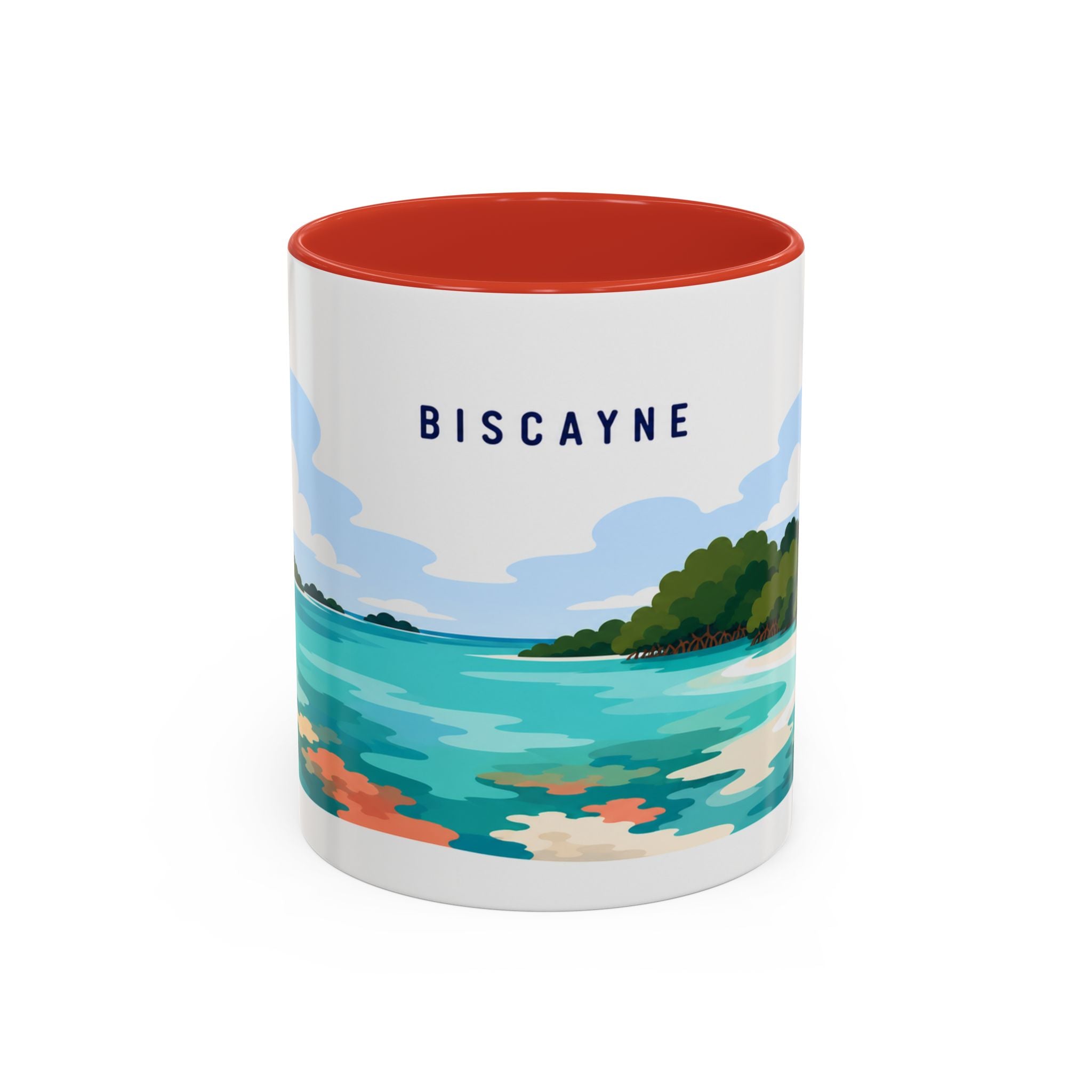 Biscayne National Park Coffee Mug | Solid Color Block Park Souvenir | 11oz 15oz Accent Mug