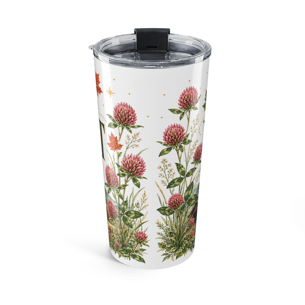 Vermont State Flower 20oz Tumbler | Red Clover Botanical State Flower Gift | Insulated Stainless Steel Travel Cup