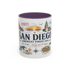San Diego Coffee Mug | California Souvenir City Gift | Accent Color Ceramic 11oz 15oz