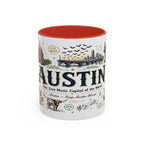 Austin Coffee Mug | Texas Souvenir City Gift | Accent Color Ceramic 11oz 15oz