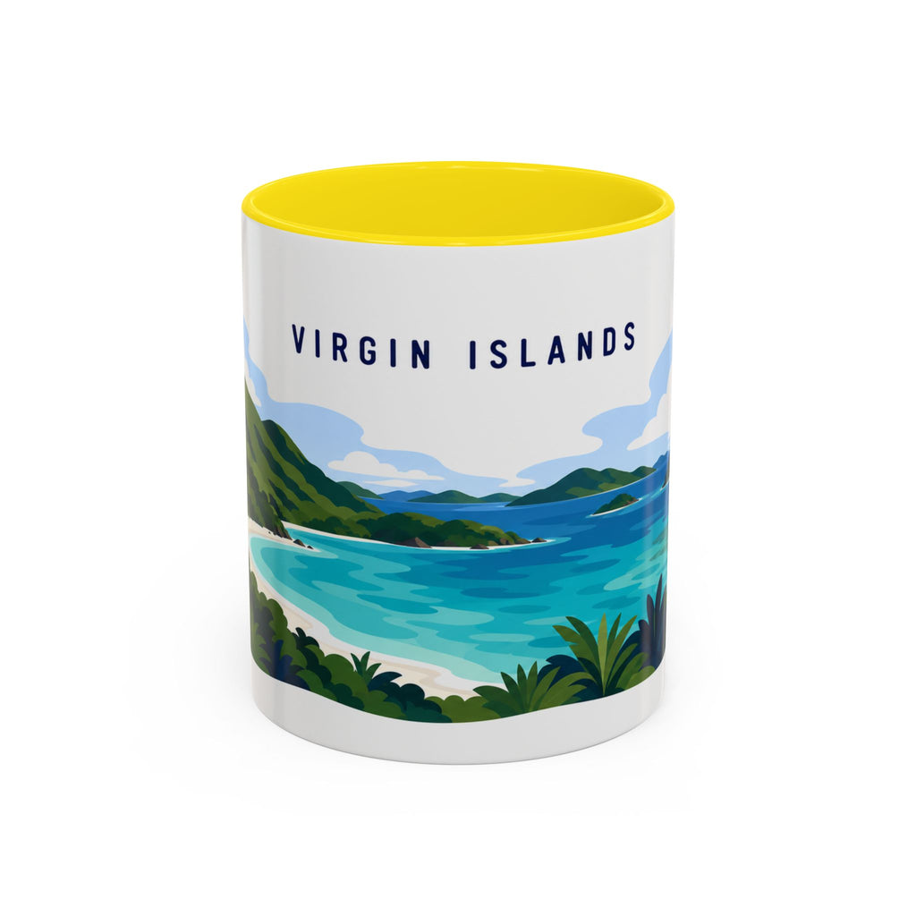 Virgin Islands National Park Coffee Mug | Solid Color Block Park Souvenir | 11oz 15oz Accent Mug