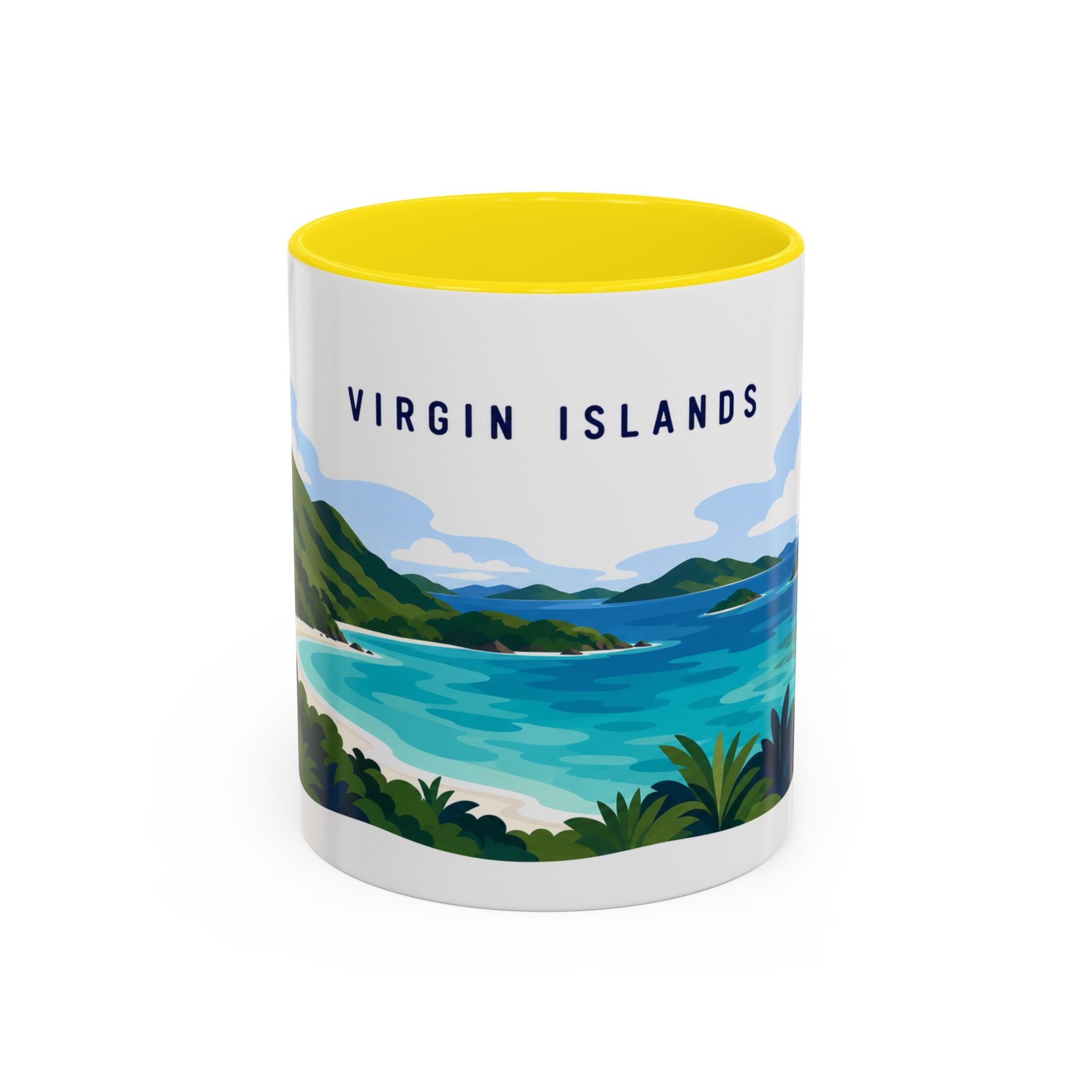 Virgin Islands National Park Coffee Mug | Solid Color Block Park Souvenir | 11oz 15oz Accent Mug
