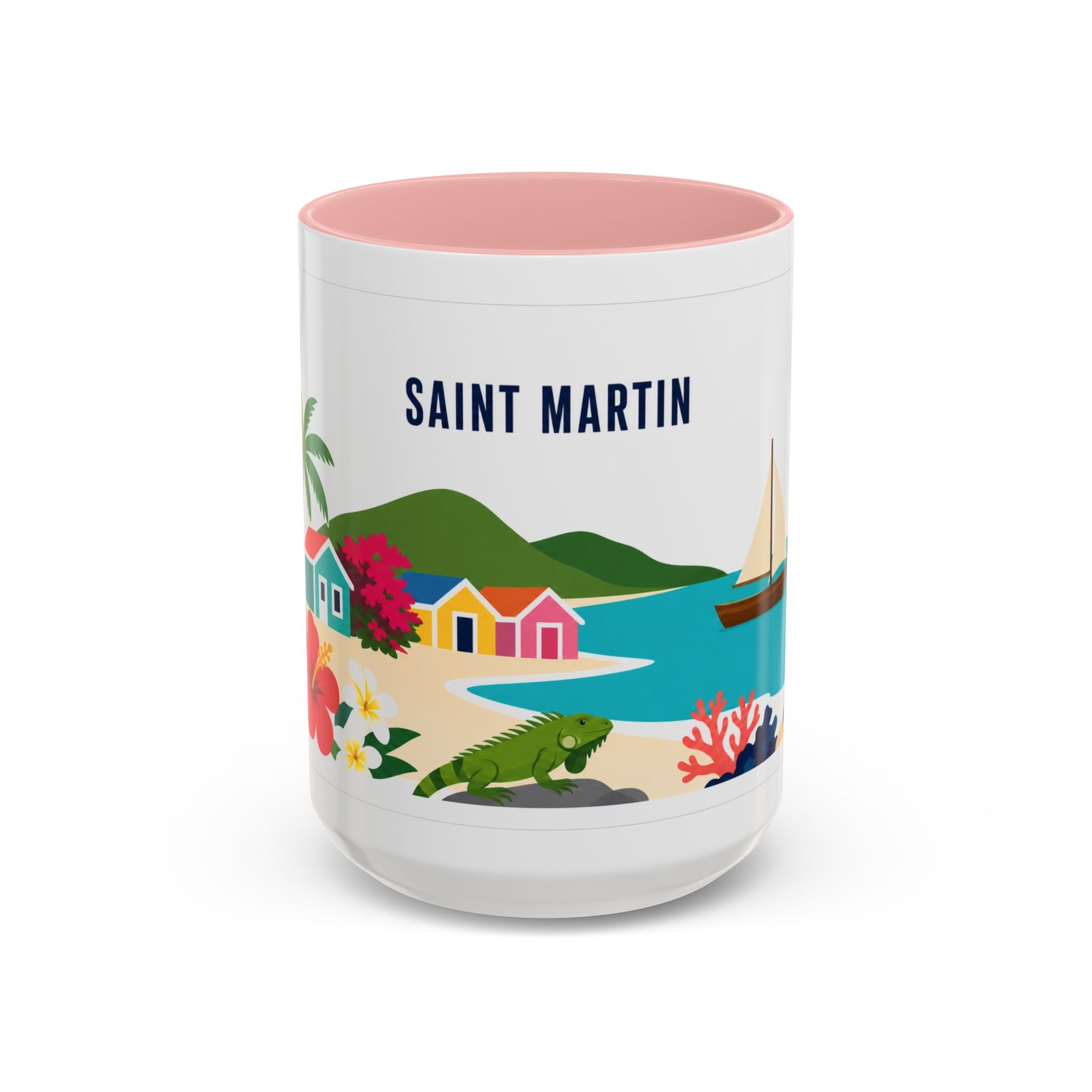 Saint Martin Coffee Mug | Travel Souvenir Accent Mug | Country Gift Ceramic Cup 11oz 15oz