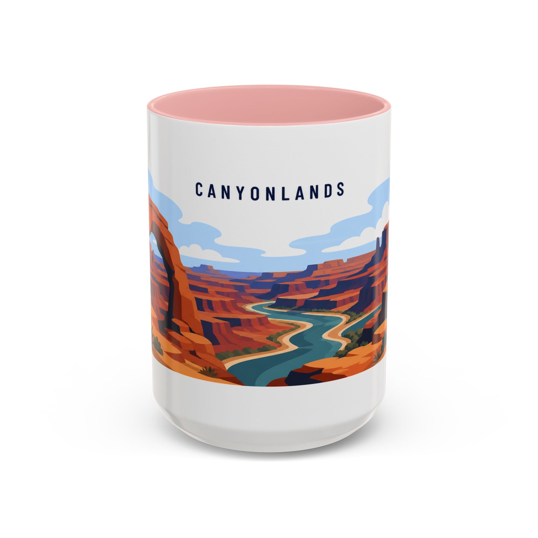 Canyonlands National Park Coffee Mug | Solid Color Block Park Souvenir | 11oz 15oz Accent Mug