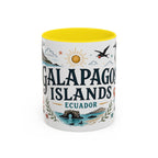 Galapagos Islands Coffee Mug | Travel Destination Souvenir Gift | Accent Color Ceramic 11oz 15oz