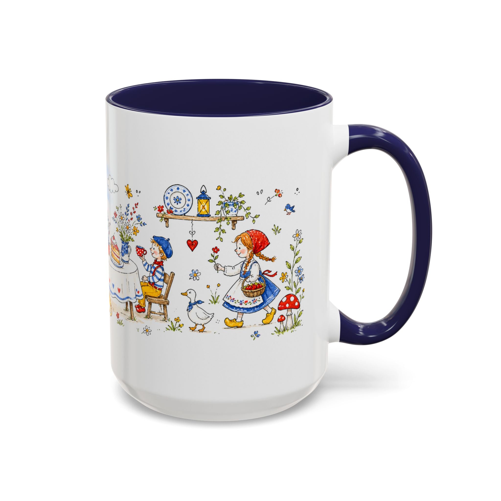 Storybook Cottage Breakfast Mug | Hand Painted Fairy Tale Accent Coffee Mug