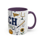 Coach Best Dad On The Field Coffee Mug | Father's Day Gift for Dad | Accent Color Ceramic 11oz 15oz