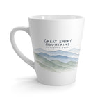 Great Smoky Mountains National Park Latte Mug | Pastel Watercolor Nature Coffee Cup | 12 oz Travel Souvenir Gift