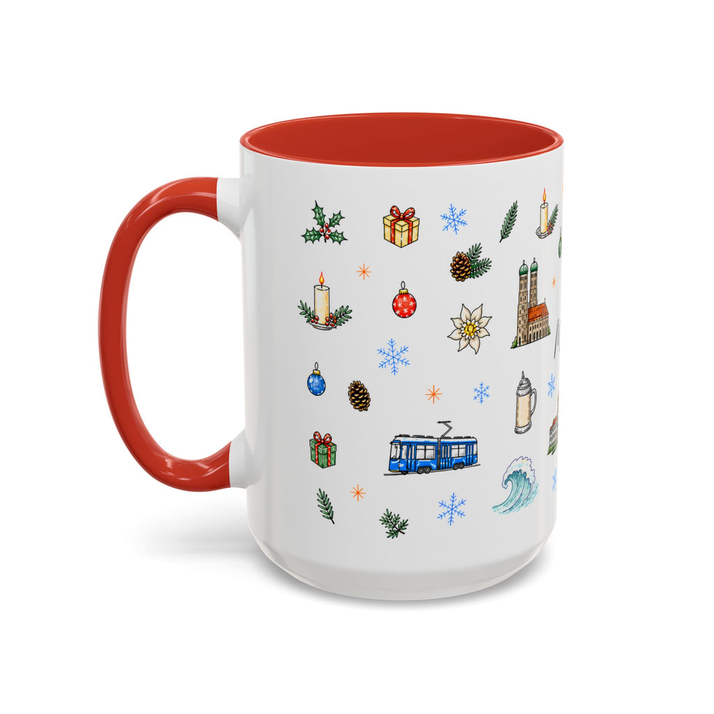 Munich Christmas Mug | Watercolor City Souvenir, Travel Gift (11oz/15oz)