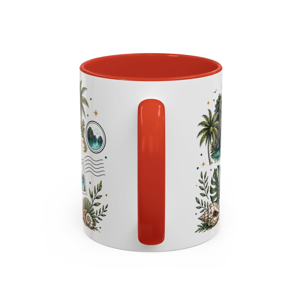 Palawan Coffee Mug | Travel Destination Souvenir Gift | Accent Color Ceramic 11oz 15oz