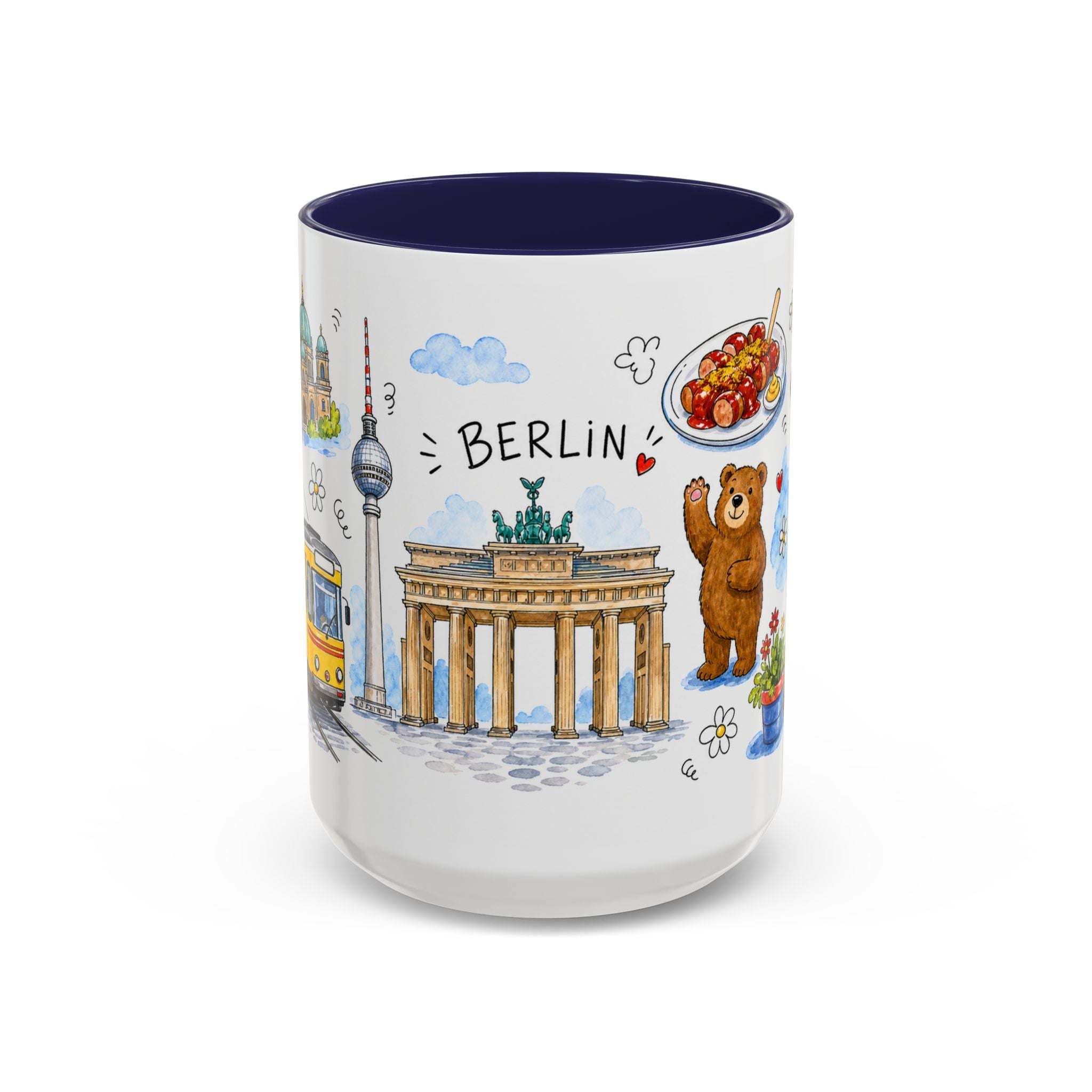 Berlin Travel Mug | European City Souvenir Accent Coffee Mug | 11oz 15oz Ceramic Cup