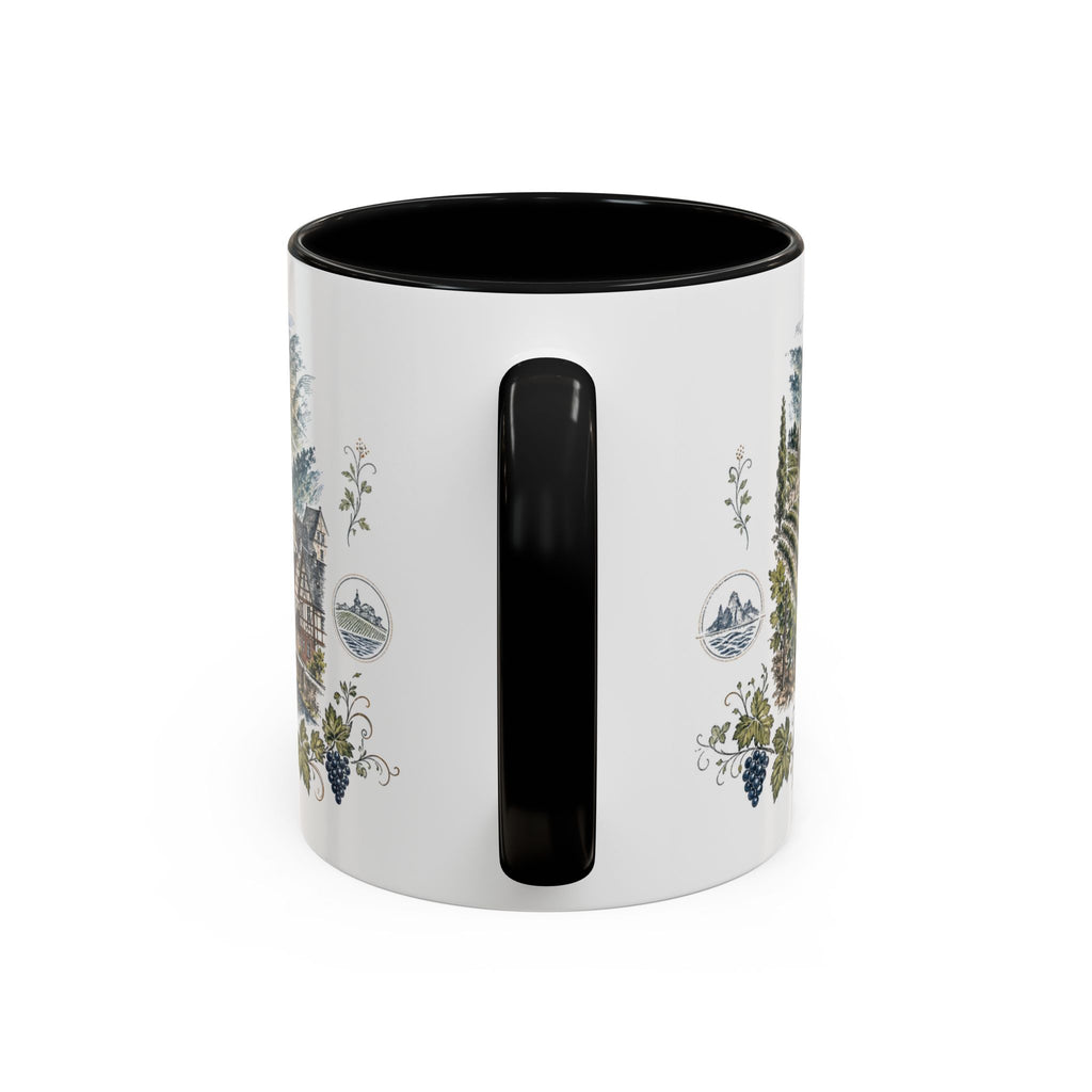 Rhine Valley Mug, Germany Travel Souvenir, Bucket List Gift, Accent Ceramic Coffee Mug 11oz 15oz