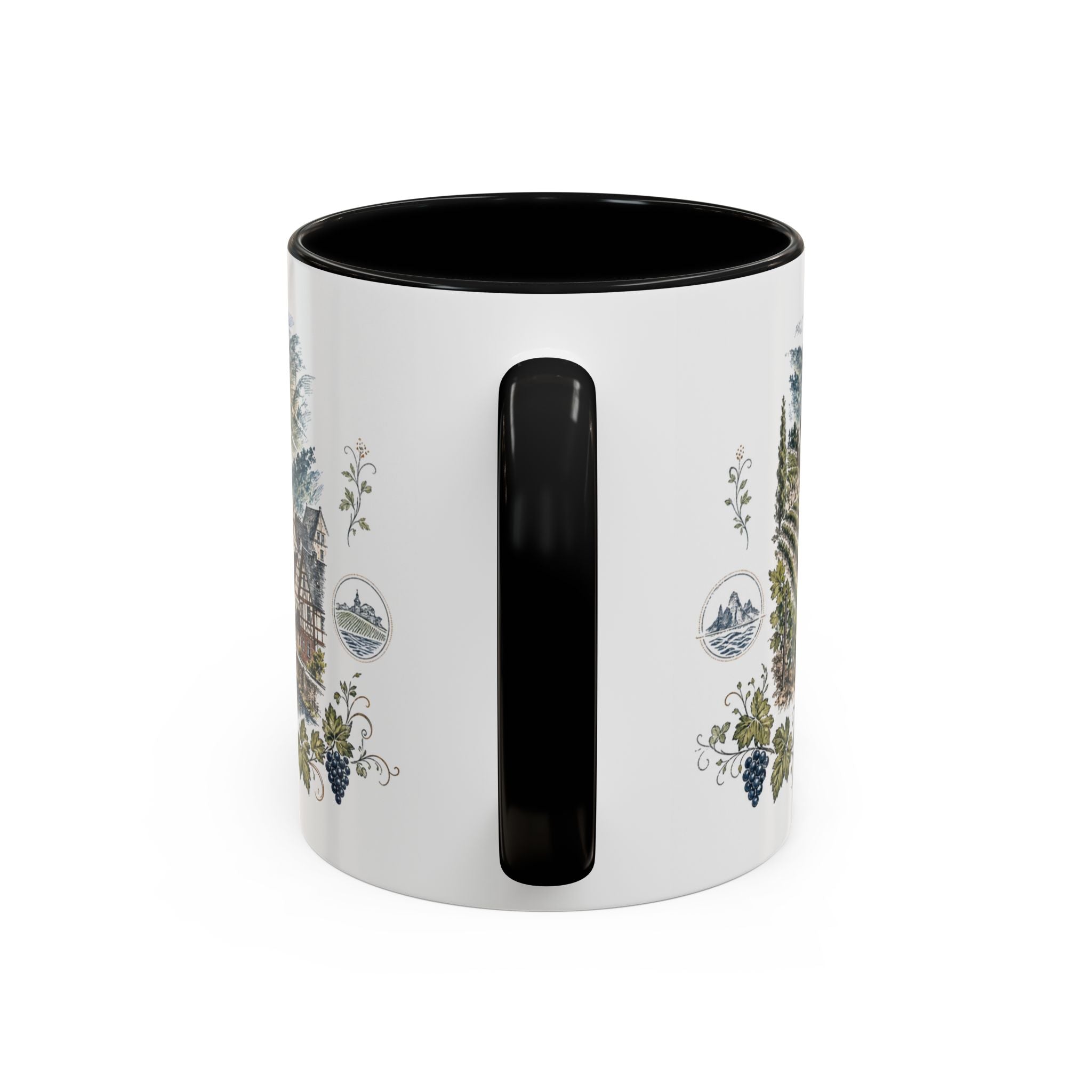 Rhine Valley Mug, Germany Travel Souvenir, Bucket List Gift, Accent Ceramic Coffee Mug 11oz 15oz