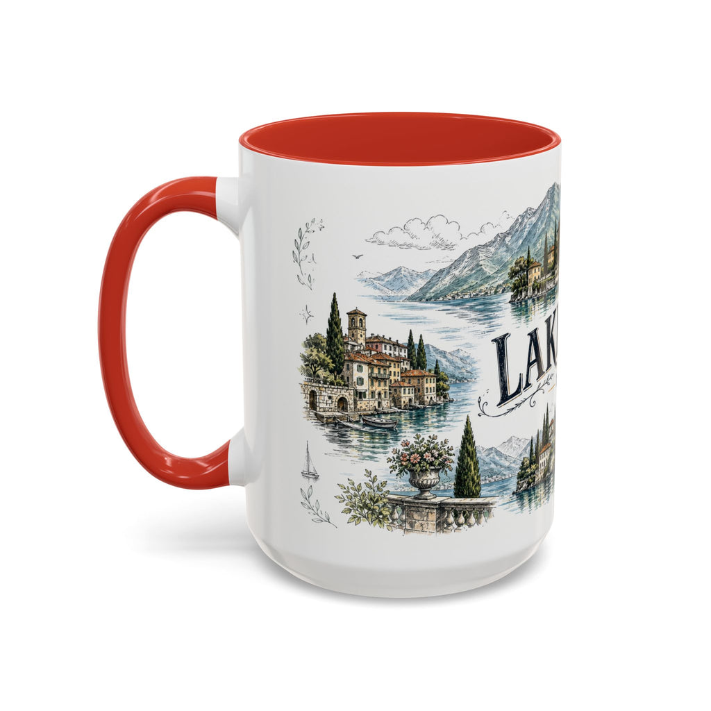 Lake Como Mug, Italy Travel Souvenir, Bucket List Gift, Accent Ceramic Coffee Mug 11oz 15oz