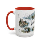 Lake Como Mug, Italy Travel Souvenir, Bucket List Gift, Accent Ceramic Coffee Mug 11oz 15oz