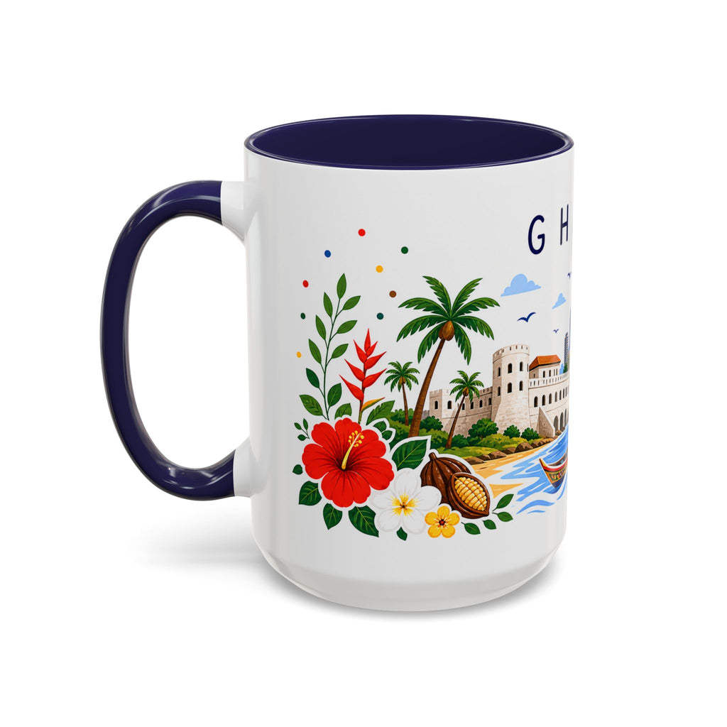 Ghana Coffee Mug | Travel Souvenir Accent Mug | Place Gift Ceramic Cup 11oz 15oz