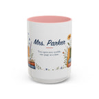 Personalized Reading Teacher Mug | Custom Name Book Lover Coffee Cup | Teacher Appreciation Gift
