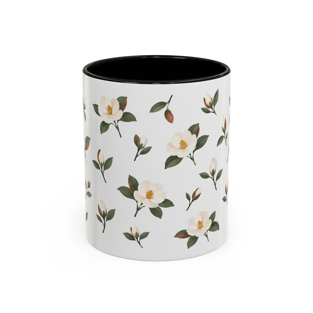 Louisiana Magnolia Mug, State Flower Floral Coffee Cup, 11oz Botanical Gift