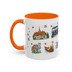 Bangkok Coffee Mug | Postage Stamp Collage Mug | Travel Souvenir Accent Cup 11oz 15oz